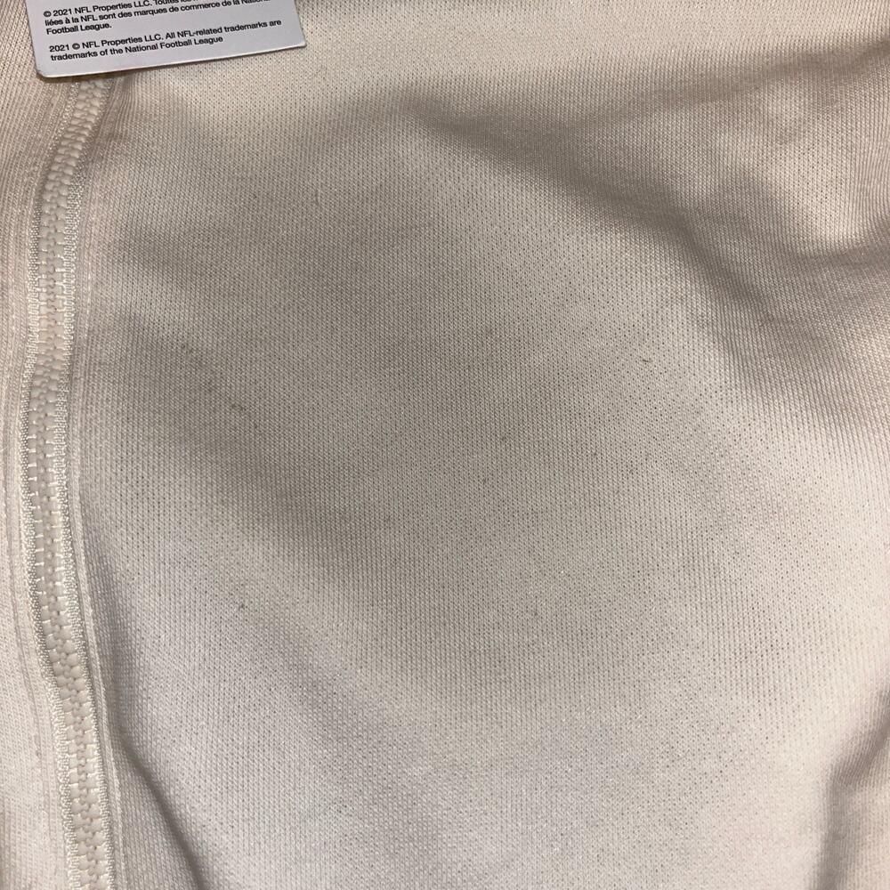 Nike Detroit Lions Women's Cream Glory Cropped Full-Zip Hoodie Size L (0673) - Picture 9 of 12